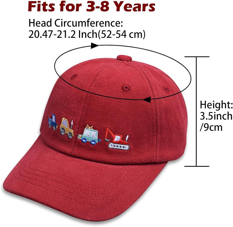 EDCYF Kids Boys Girls Embroidered Baseball Caps Baby Sun hat Toddler Dinosaur Trucker Hats Summer Hats（3-8years - Image 2